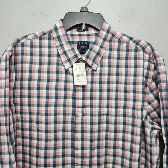 J.crew factory men's button-down shirt size XL slim untucked flex washed - Picture 2 of 11